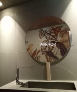 Gương thiết bị vệ sinh hình tròn dán tường